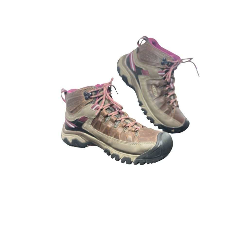 Keen Women’s Waterproof Hiking Boots Brown Pink – Size 9 - Picture 10 of 14